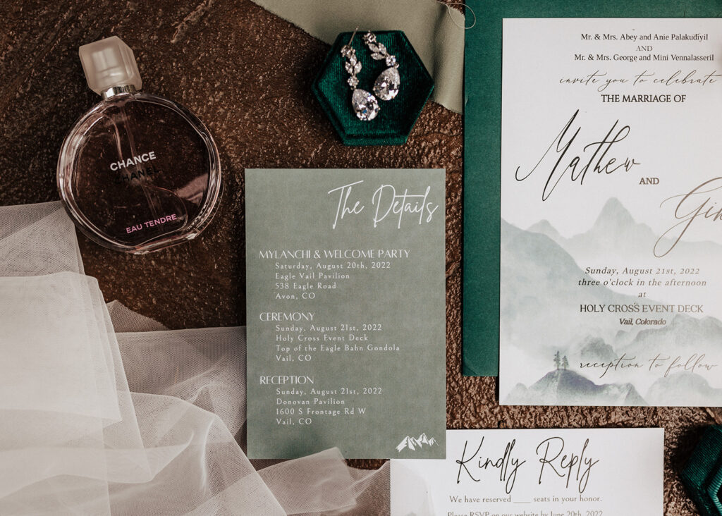 Wedding stationary and details