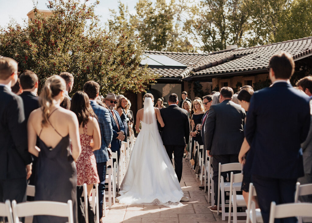 Outdoor wedding ceremony at Villa Parker in Colorado