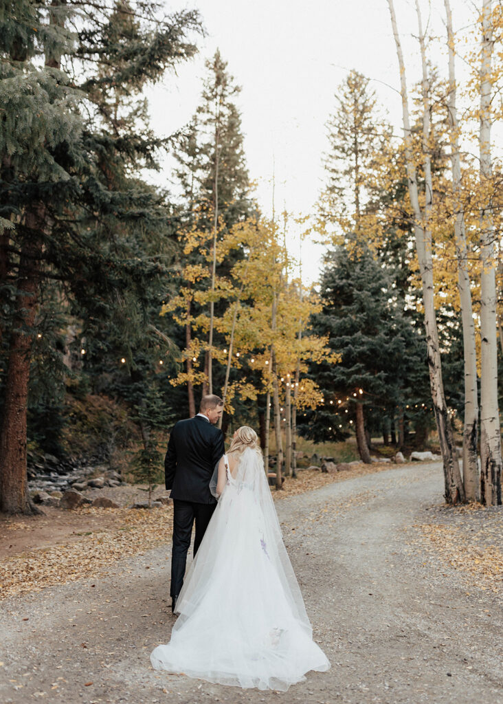 Bride and Groom portraits at Blackstone Rivers Ranch in Idaho Springs, CO. 