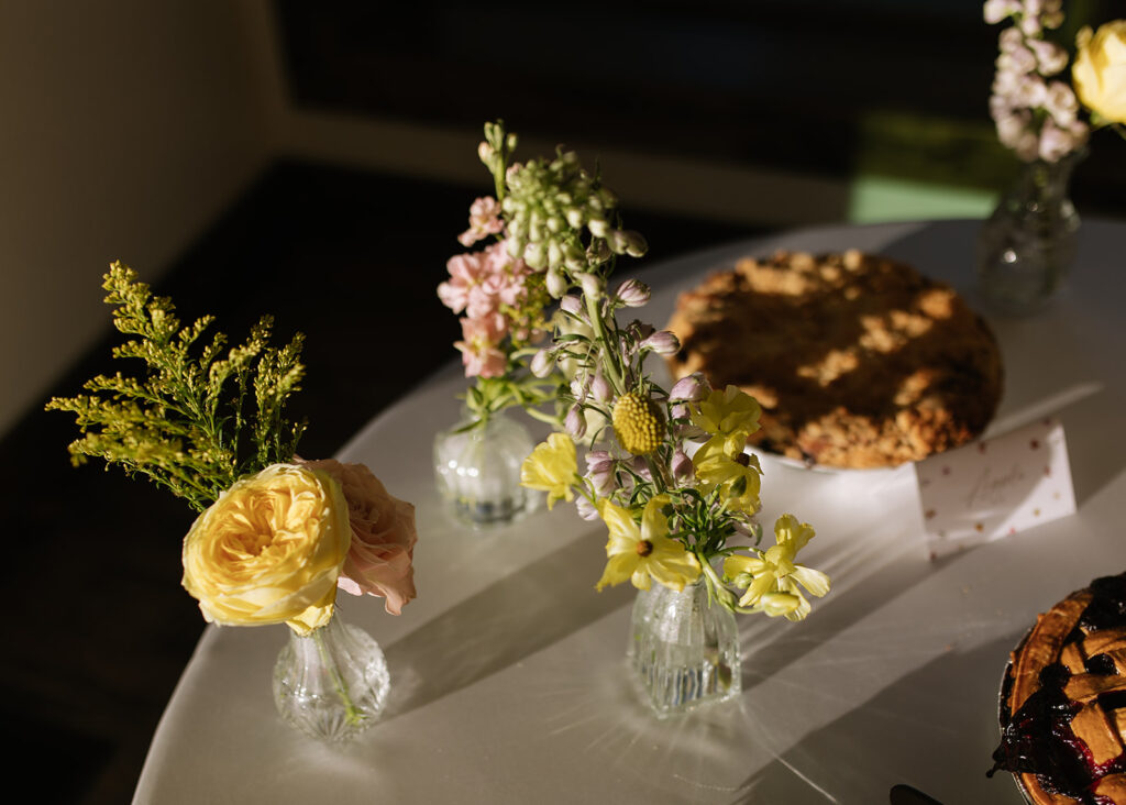 Reception details at The Boulders at Black Canyon Inn in Estes Park, CO