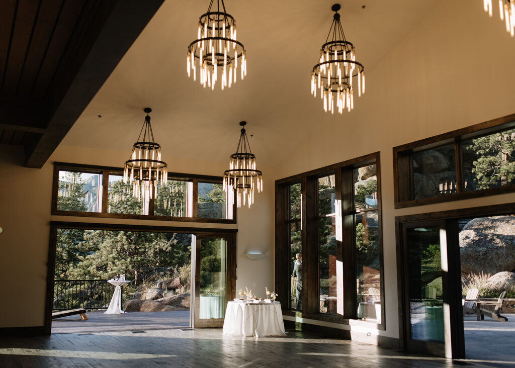 Reception space at The Boulders at Black Canyon Inn in Estes Park, CO