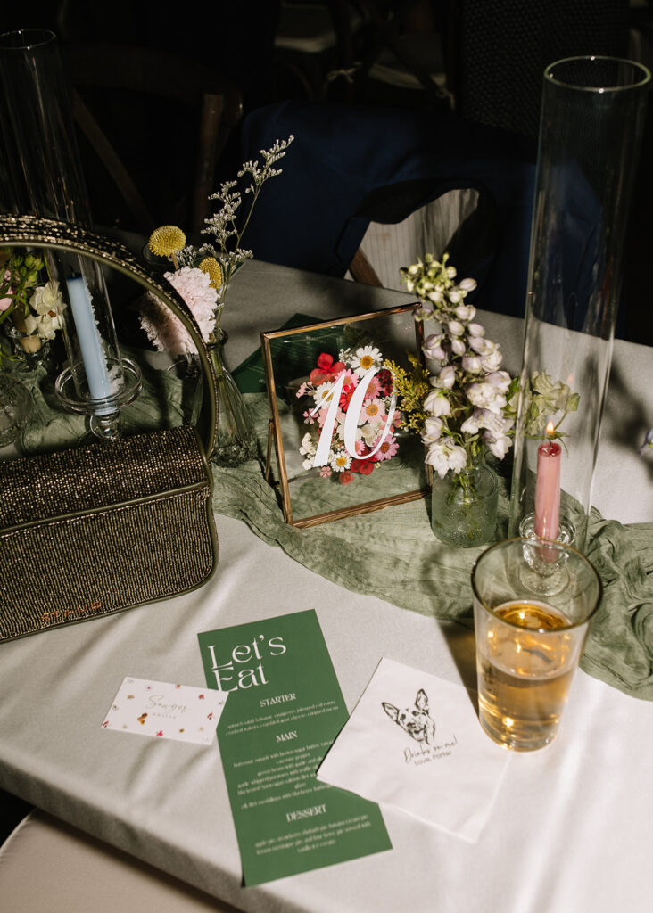 Reception details at Black Canyon Inn in Estes Park, CO