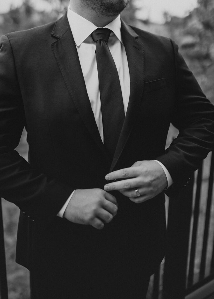 Grooms suit details